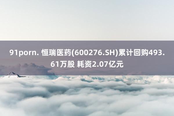 91porn. 恒瑞医药(600276.SH)累计回购493.61万股 耗资2.07亿元